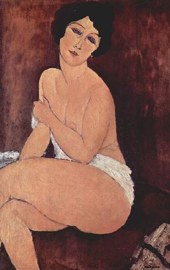 Amedeo Modigliani Sitzender Akt auf einem Sofa